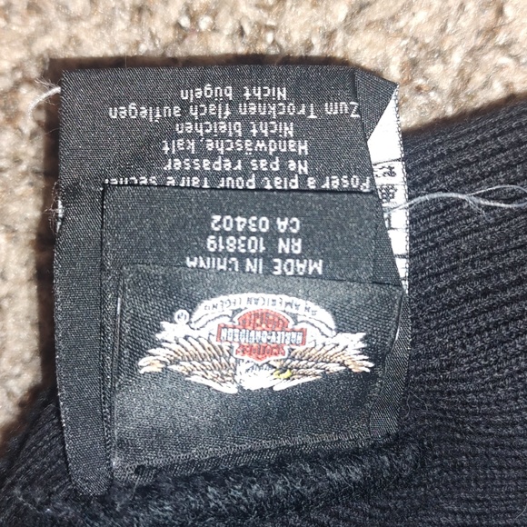 Harley Davidson Women's Embroidered Sequin Knit Beanie Black - Picture 8 of 9